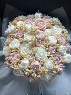 Pink & Ivory Candle Bouquet
