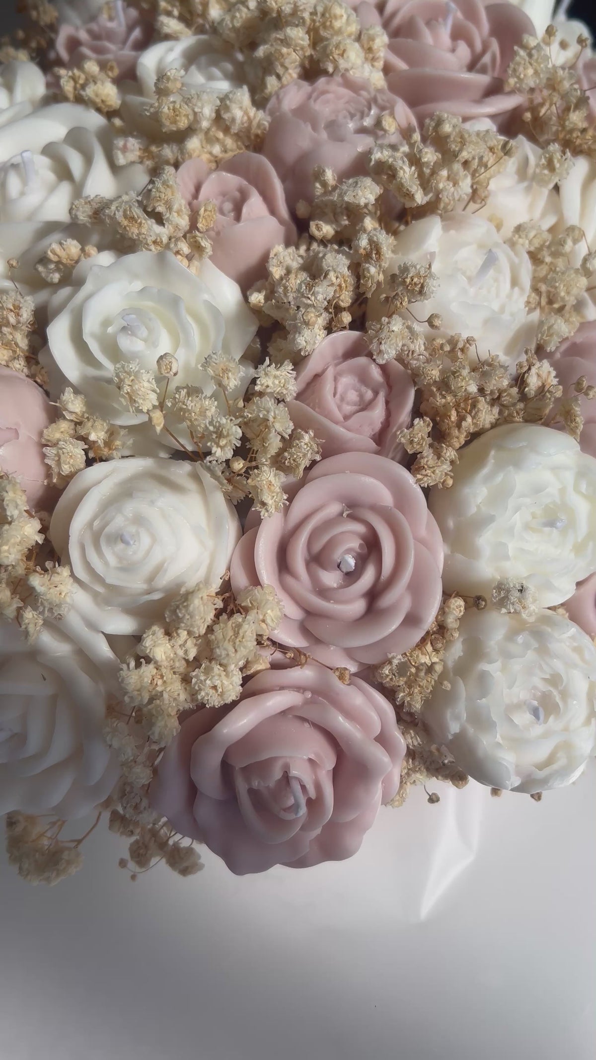 Pink & Ivory Candle Bouquet